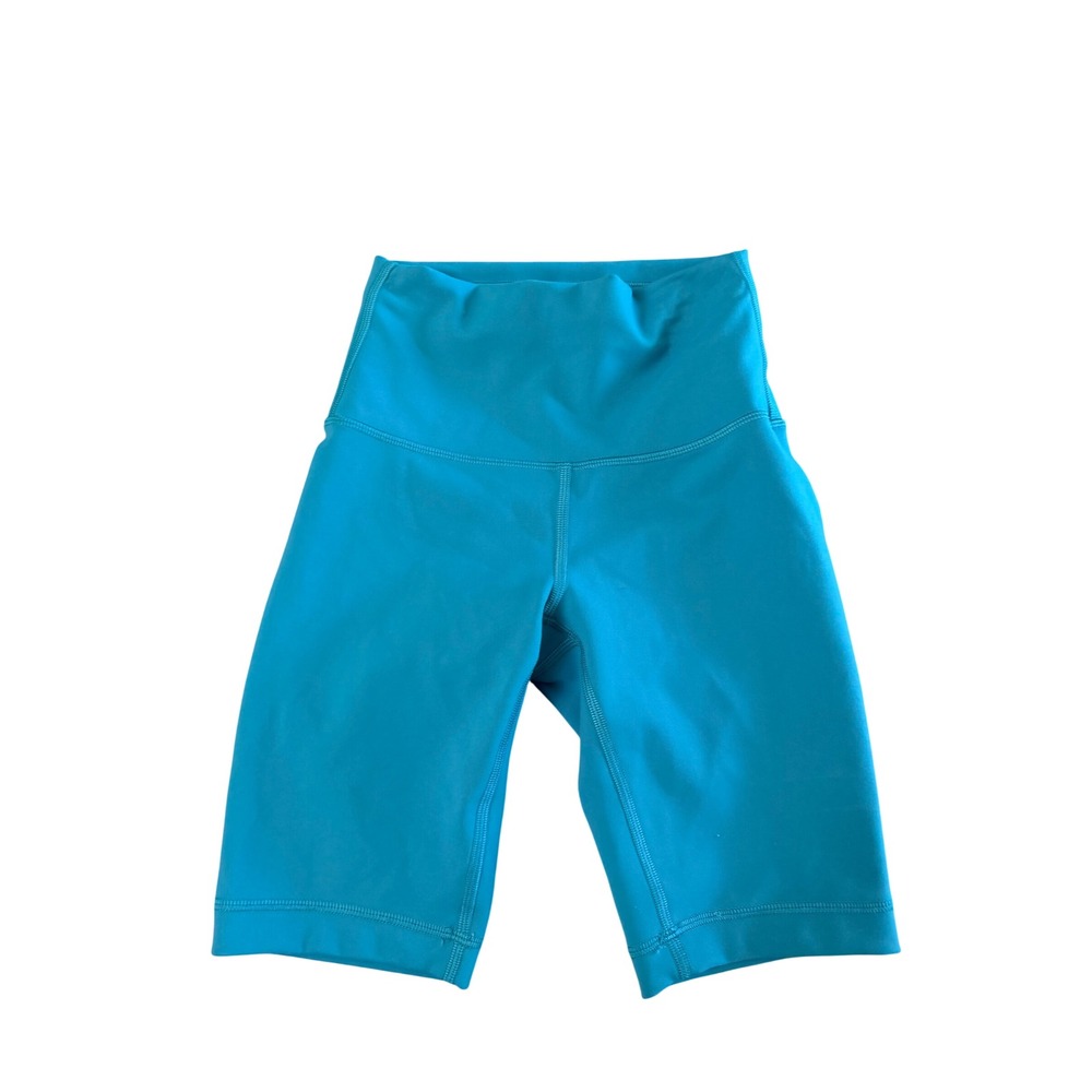 Lululemon Align High-Rise Short 8" Teal Lagoon Blue Green Size 2 Nulu Biker